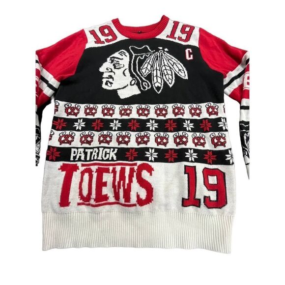 Chicago Blackhawks NHL Christmas/Holiday Sweater Jonathan Toews - Picture 4 of 7